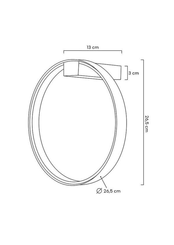 Zidna svjetiljka Circle Wall Gold 10