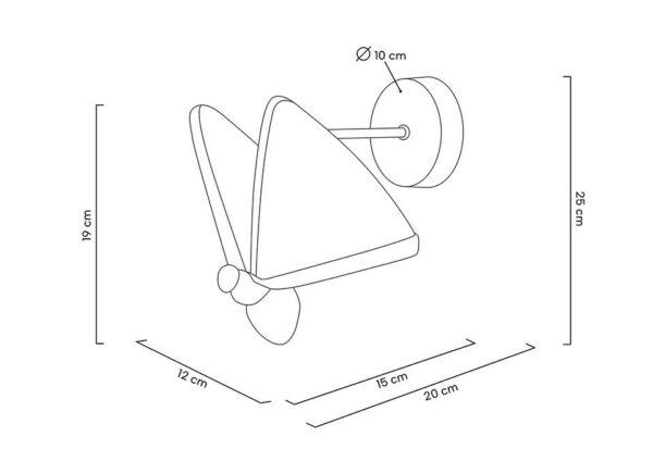 Zidna svjetiljka Butterfly Gold S 4
