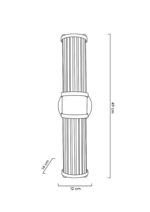 Zidna svjetiljka Pillar Twin Gold 5