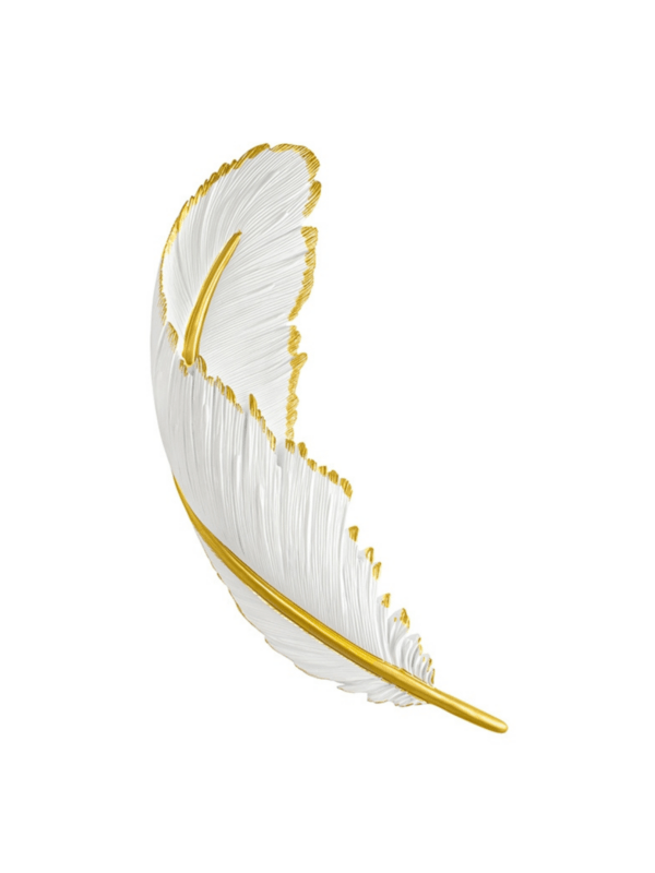 Zidna svjetiljka Feather White/Gold 1